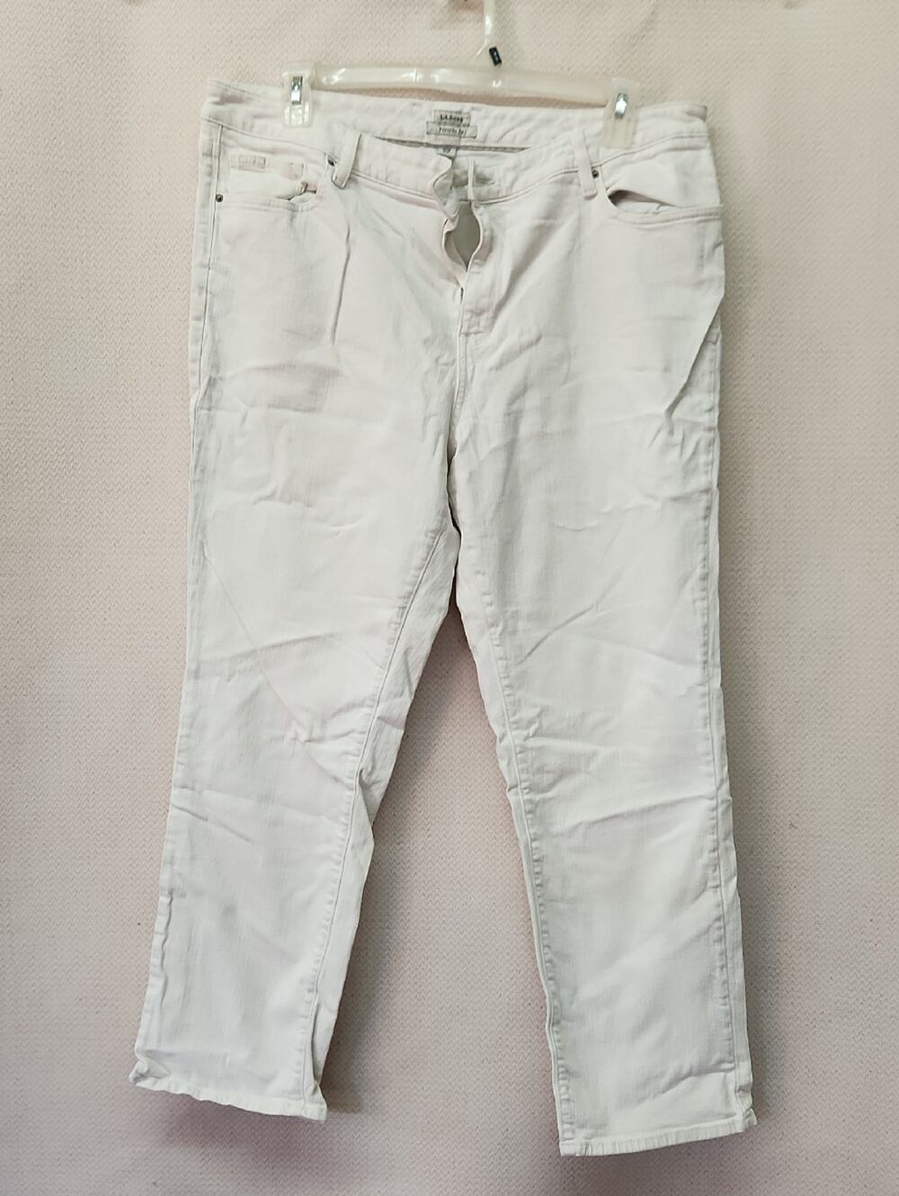L.L. Bean Women’s Cropped Jeans in White